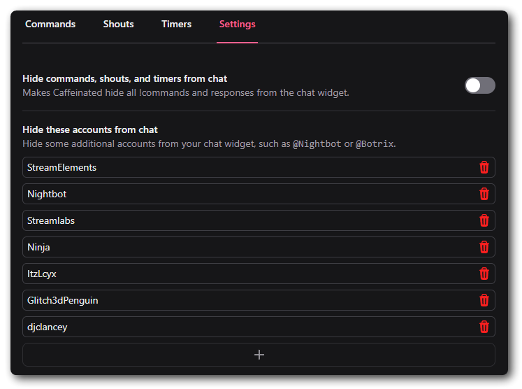 Chatbot settings