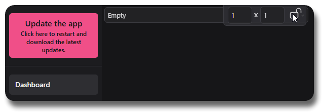 Where to unlock the dashboard