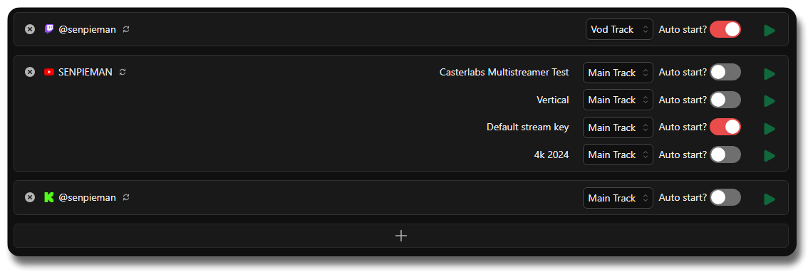 Example Target Configuration with Autostarts enabled